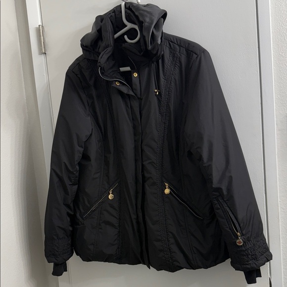 Calvin Klein Performance Black Hooded Puffer Jacket - Picture 2 of 13